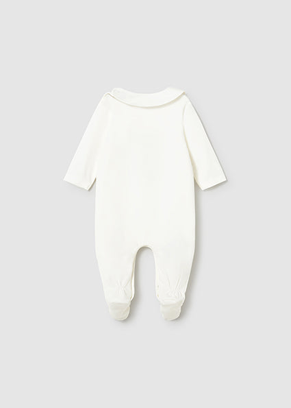 Mayoral Unsiex Baby Cream Babygrow With Bib 1714