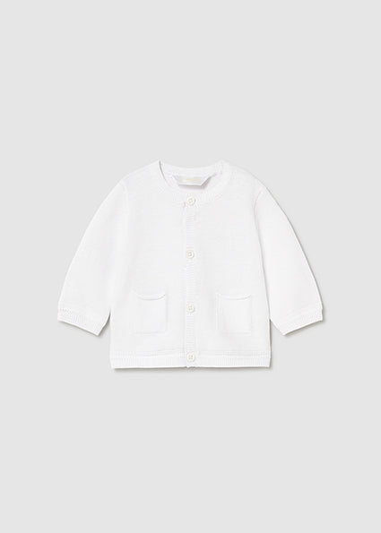 PRE ORDER Mayoral Baby White Knitted Cardigan 1303