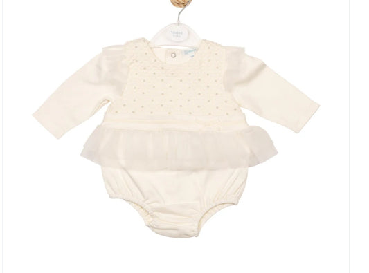 Mintini Baby Ivory Romper 6838