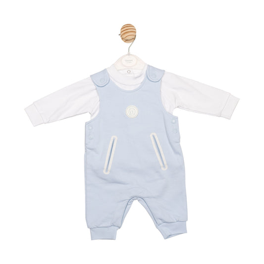 Mintini Baby Boy Blue Contrast Dungaree Set 6657