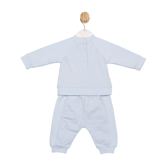 Mintini Baby Blue Boys Quilted Tracksuit 6635