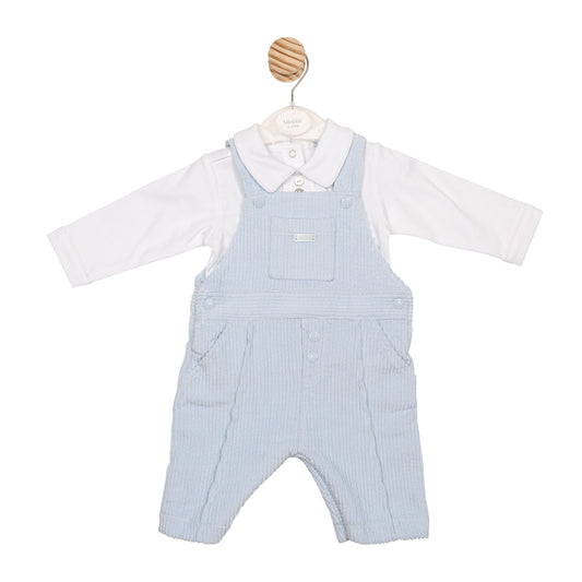 Mintini Baby Boy Blue Corduroy Dungaree Set 6564