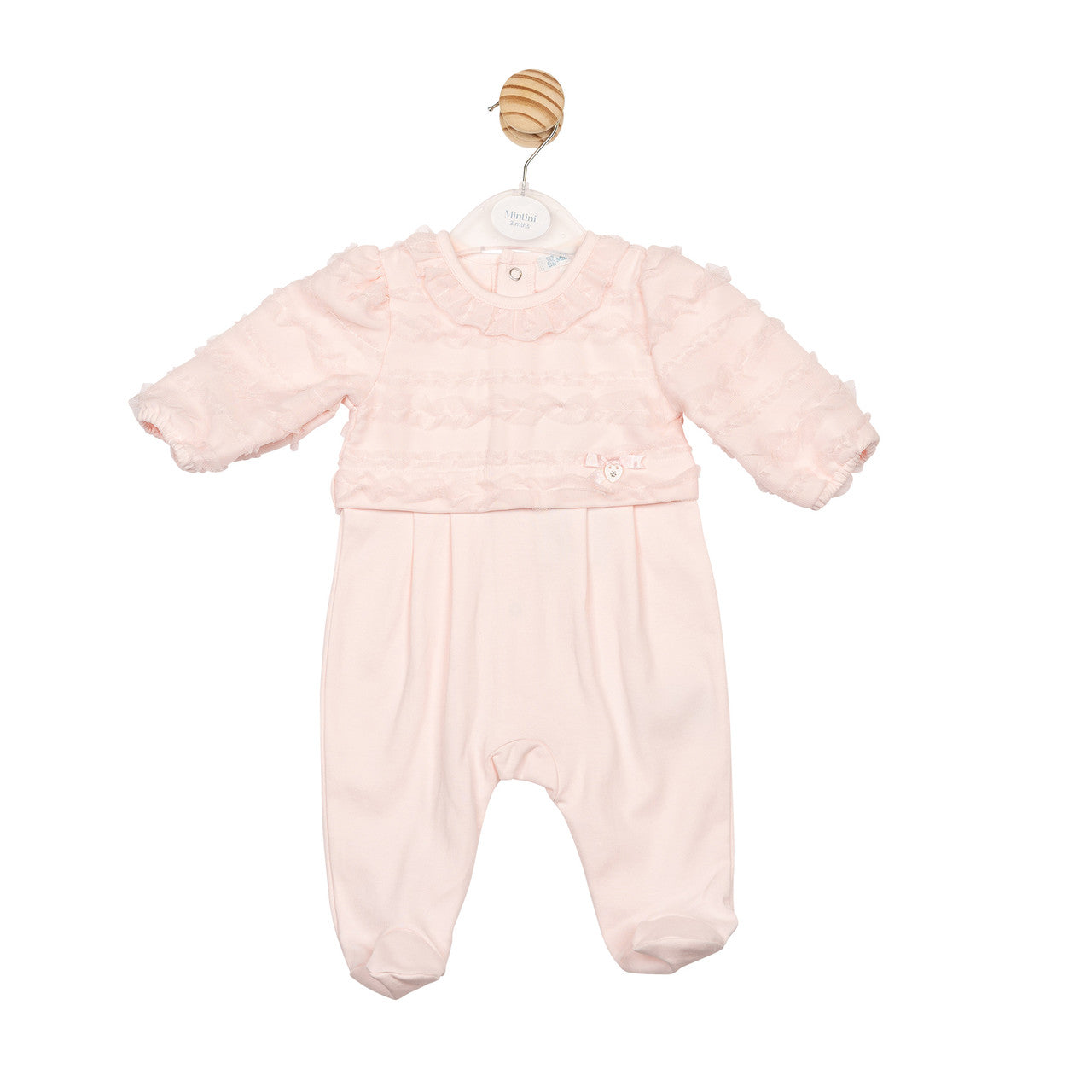 Mintini Baby Girl Pink Tulle Ruffle Babygrow 6721