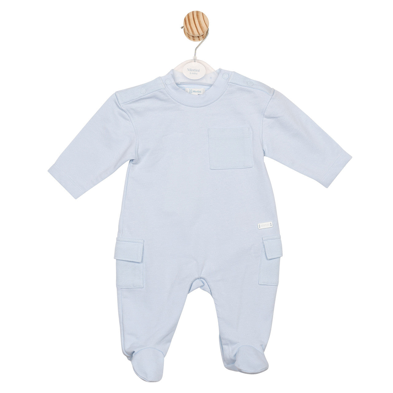 Mintini Baby Boy Blue Cargo Babygrow 6595