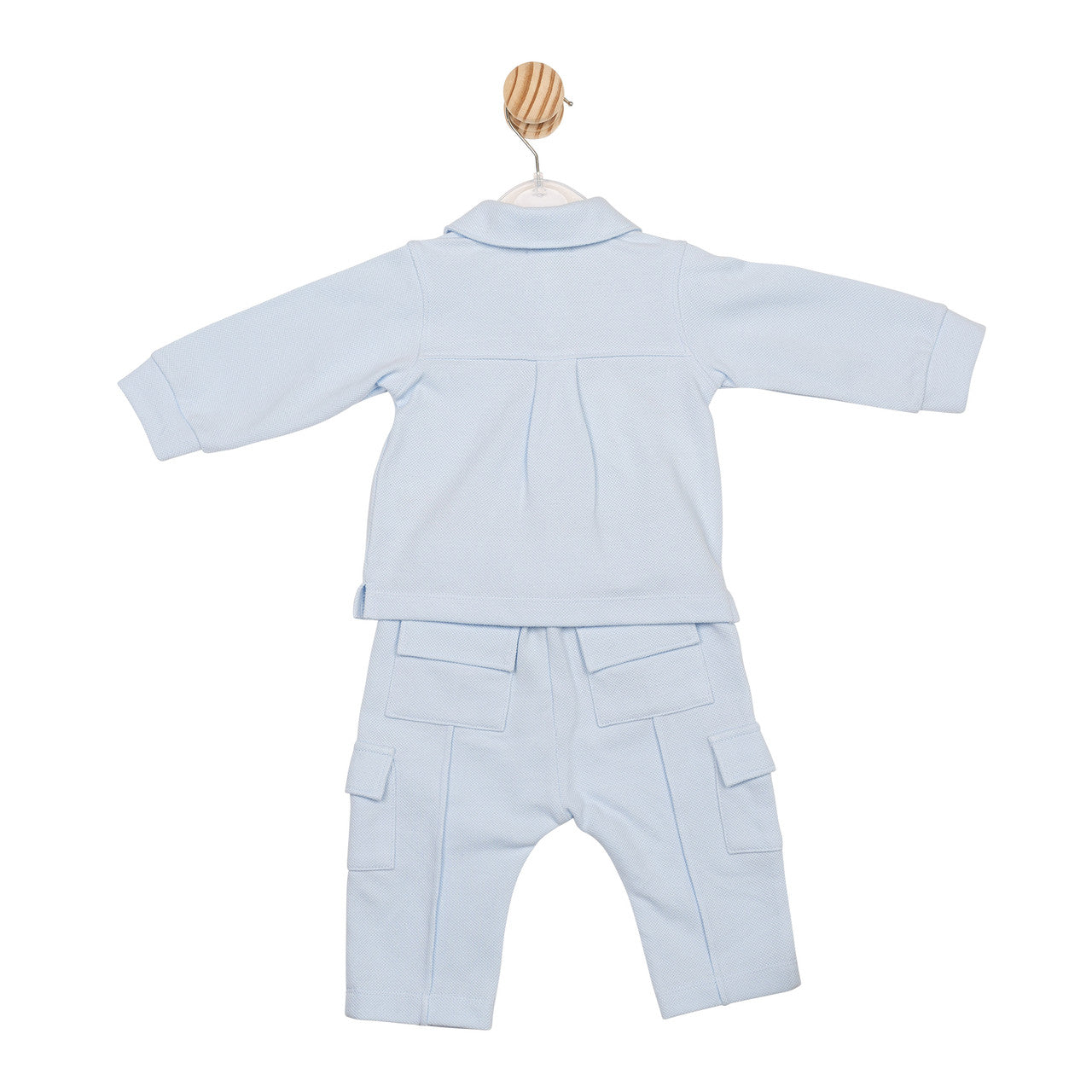 Mintini Baby Boys Blue Quarter Zip Trouser Set 6599
