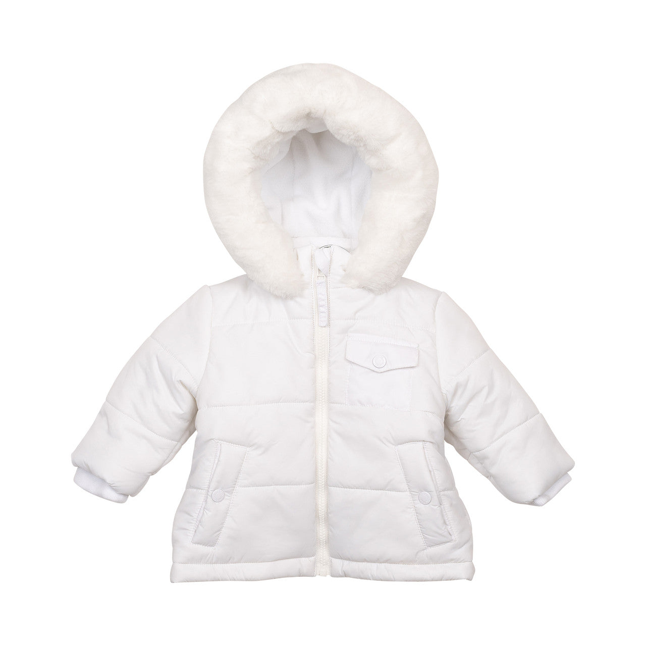 Mintini Baby Boys White Padded Coat 6508
