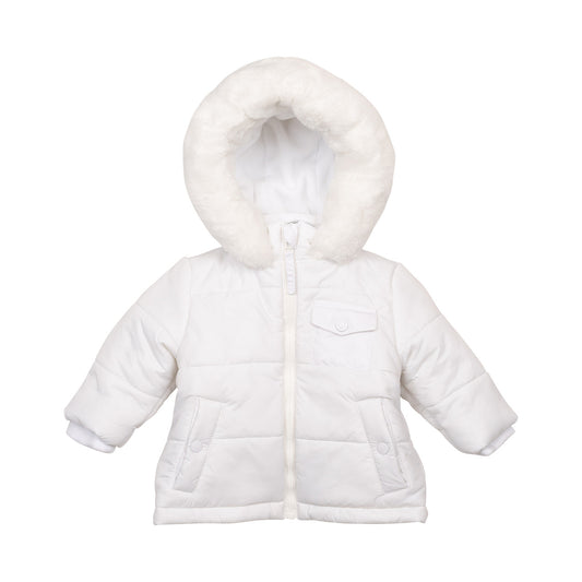Mintini Baby Boys White Padded Coat 6508