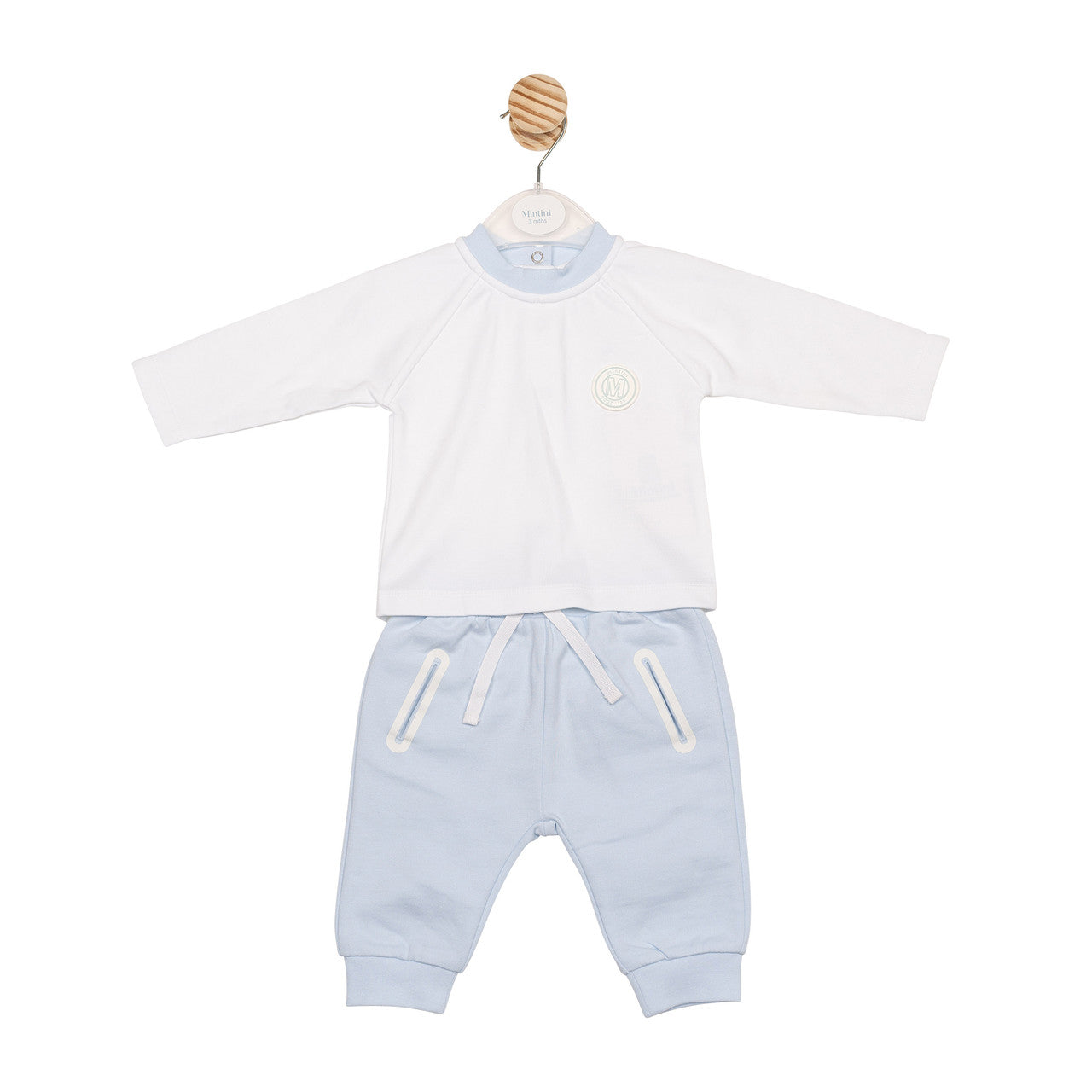 Mintini Baby Boys White Basic Tracksuit 6660