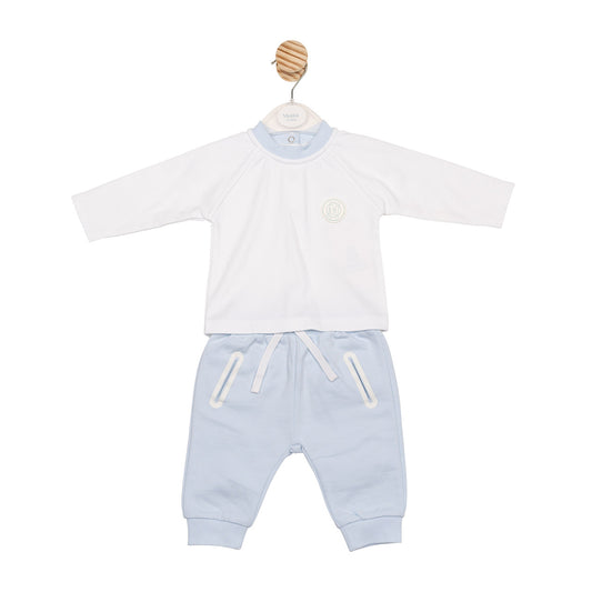 Mintini Baby Boys White Basic Tracksuit 6660