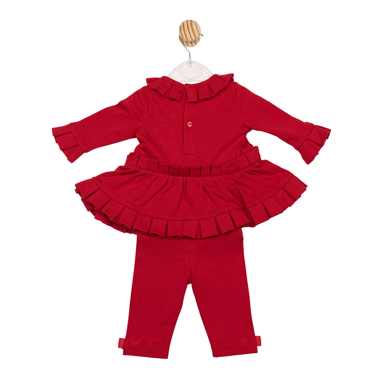 Mintini Baby Girl Red Pleated Legging Set 6765