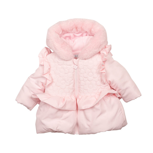 Mintini Baby Girl Pink Flower Frill Jacket 6518