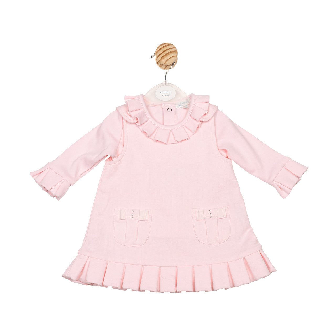 Mintini Baby Girl Pink Pinafore & Top Set 6758