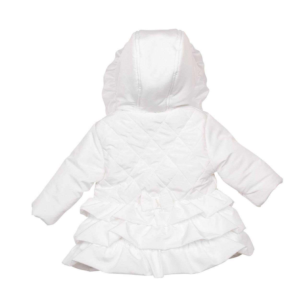 Mintini Baby Girl White Pearl Frill Jacket 6527