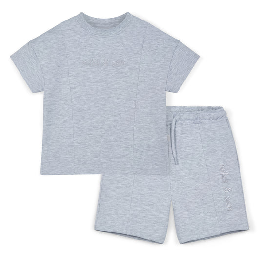 PRE ORDER Mitch & Son Grey Sweat Short Set Griffin