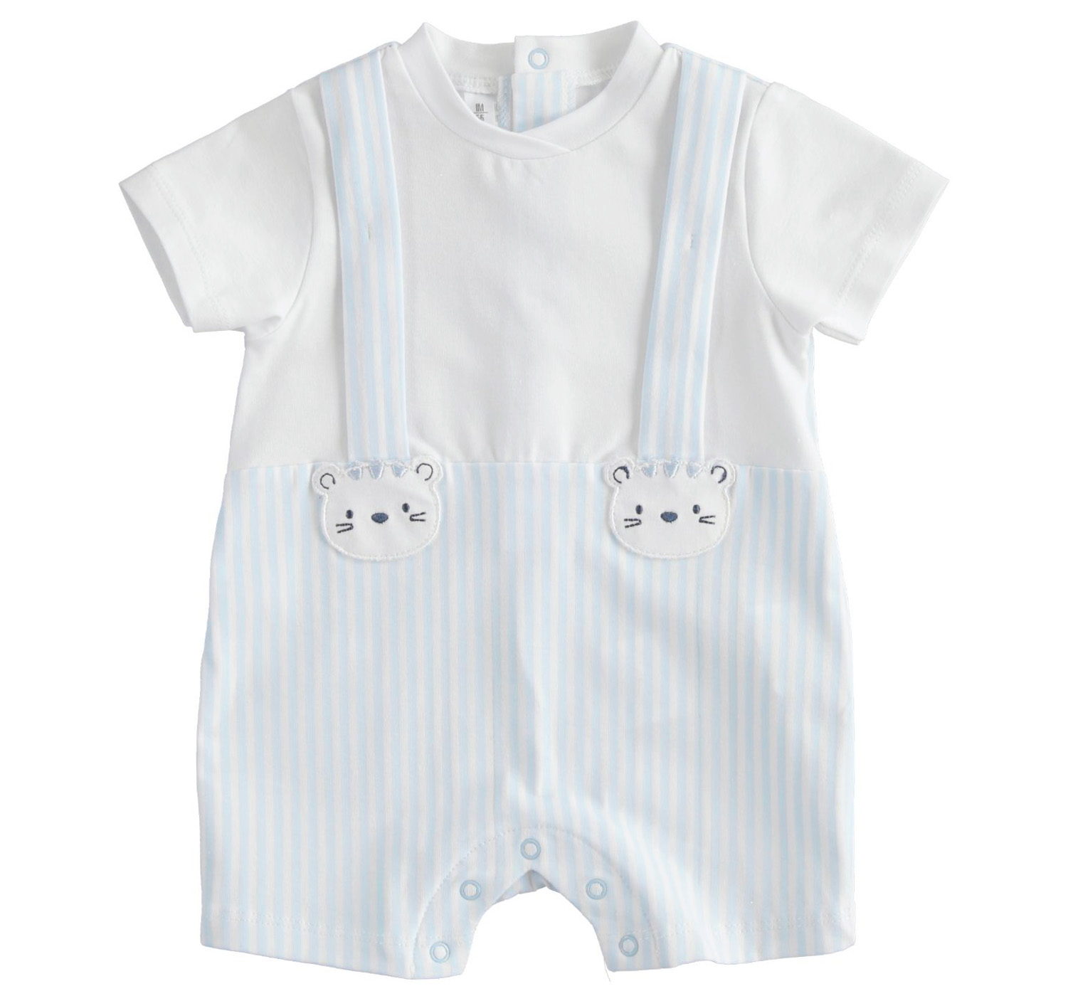 iDo - Blue Stripe Romper - 6070 - Designer Childrenswear - Bunny and ...