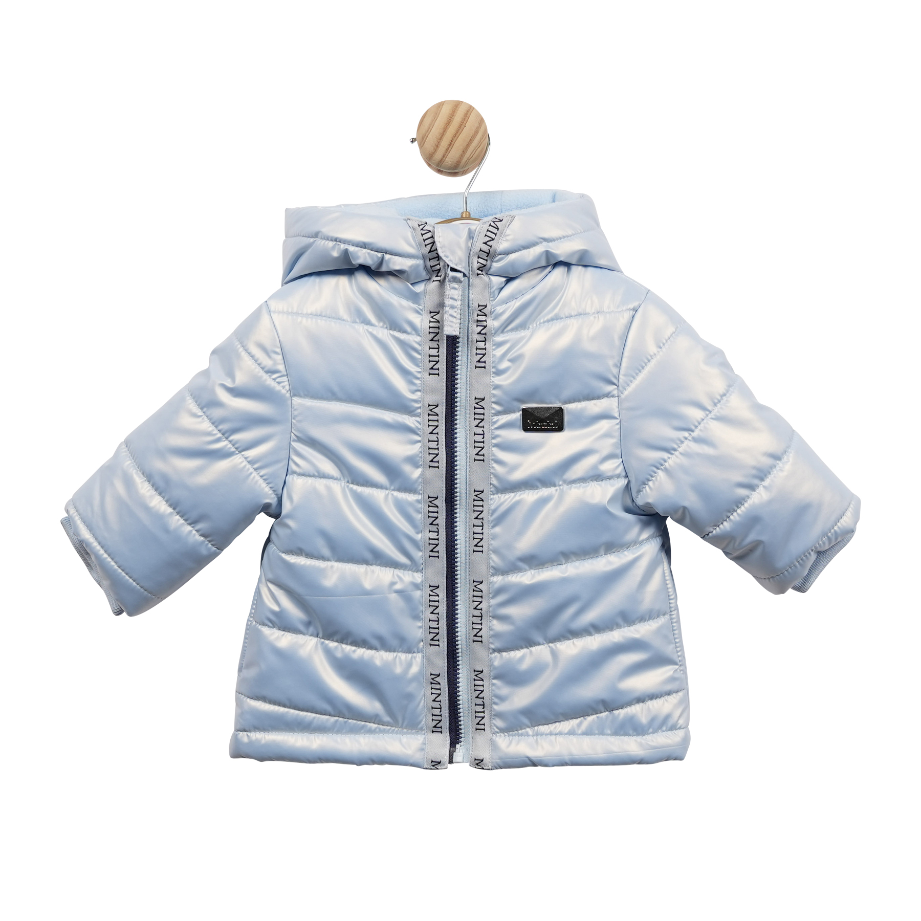 Mintini Blue Metallic Jacket 5429 - Designer Childrenswear - Bunny and ...