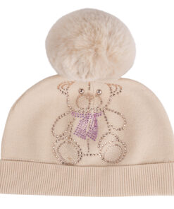 ADEE-GIRLS-PINK-KNITTED-POM-POM-TEDDY-HAT-SABRINA