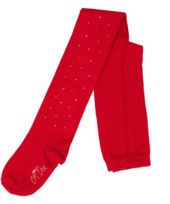 ADee Girls red diamante fancy tights