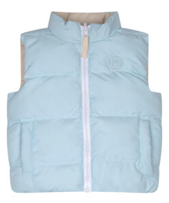 mitch and son boys winter reversible gilet blue beige