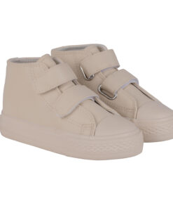 Mitch and Son Beige Velcro High Top Boots