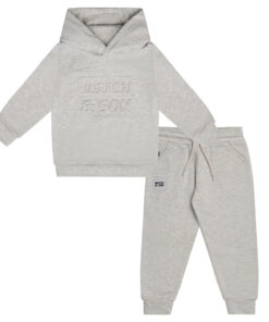 Mitch and Son Light Grey Marl Hooded Tracksuit Chase