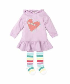 Agatha Ruiz De La Prada Girls Lilac Jumper Dress & Tights