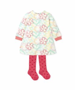 Agatha Ruiz De La Prada Girls Multicoloured Printed Dress & Tights