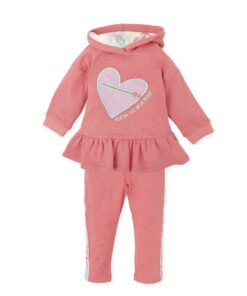 Agatha Ruiz De La Prada Girls Peach Pink Frill Tracksuit