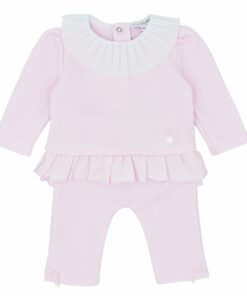 Blues Baby Pink Girls Two Piece Tracksuit