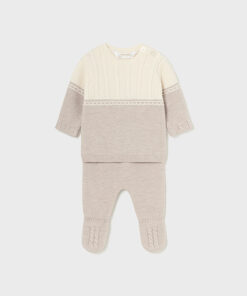 Mayoral Baby Beige Knitted Two Piece Set