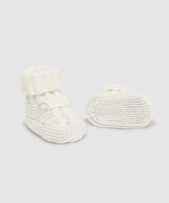 Mayoral Baby Cream Knitted Booties 9798