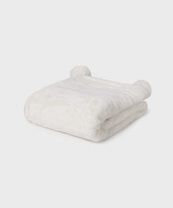 Mayoral Baby Cream PomPom Fur Blanket 9492