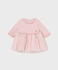 Mayoral Baby Girl Pink Knitted Tulle Dress 2806