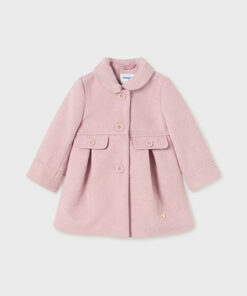 Mayoral Baby Girls Light Pink Woolen Coat 2479