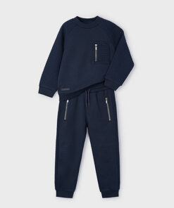 Mayoral Boys Navy Waffle Zip Tracksuit 4605