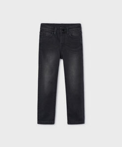 Mayoral Boys Washed Black Slim Fit Jeans 504