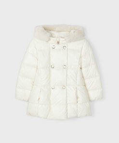 Mayoral Girls Cream Pearl Padded Jacket 4489