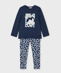 Mayoral Girls Navy Daisy Printed Legging Set 4713