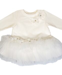 daga baby girls ivory flower tulle occassion party Dress