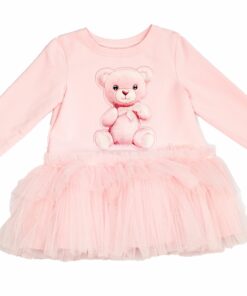 Daga Girls Pink Teddy Bear Tulle Dress