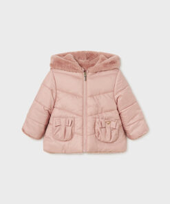 Mayoral Baby Girls Blush Pink Reversible Padded Jacket 2480