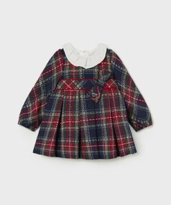 Mayoral Baby Girls Navy Plaid Dress 2903